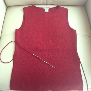 Urchin metallic red sleeveless top